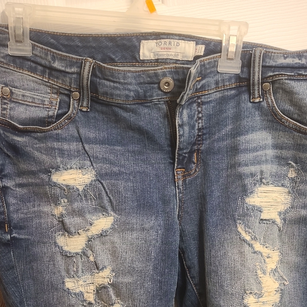 Torrid Women's Distressed Boyfriend Jeans - Blue